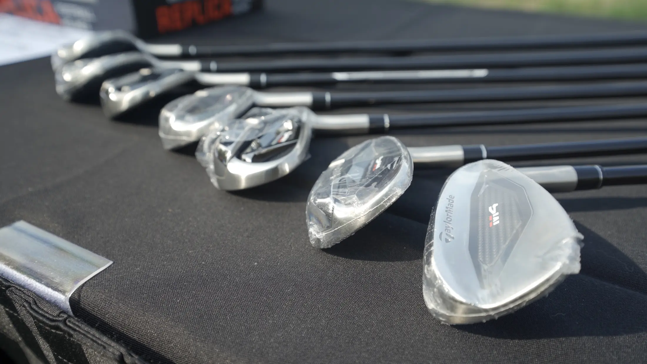 Golf clubs lined up for the charity outing