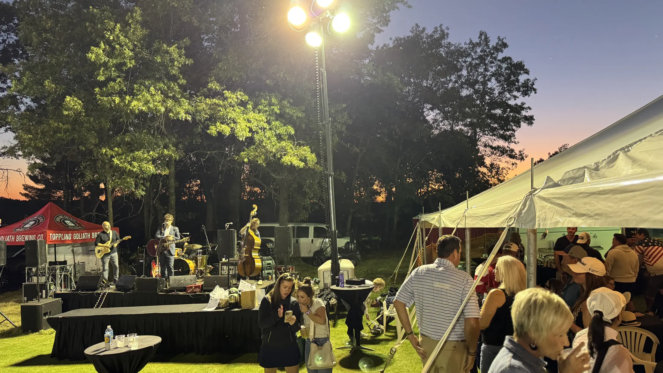Live performers at the evening charity social